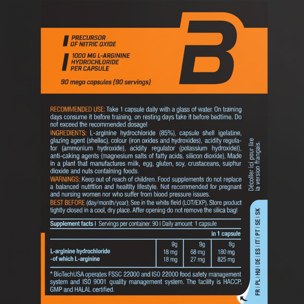 BioTechUSA L Arginina X 90 Caps