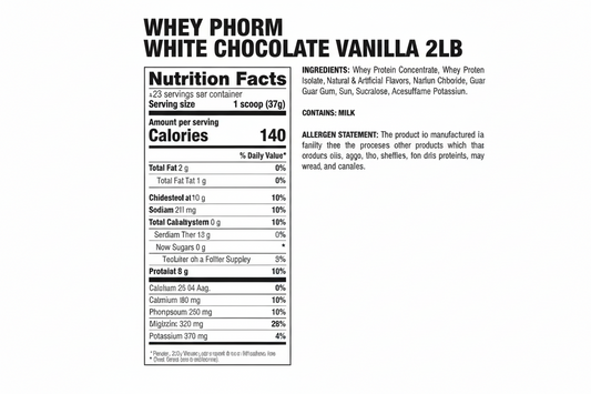 Dragon Pharma Proteína Whey Phorm 2 Lbs.