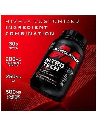 MuscleTech Proteína Whey Isolate Nitro Tech Ripped 2 Lbs Vainilla