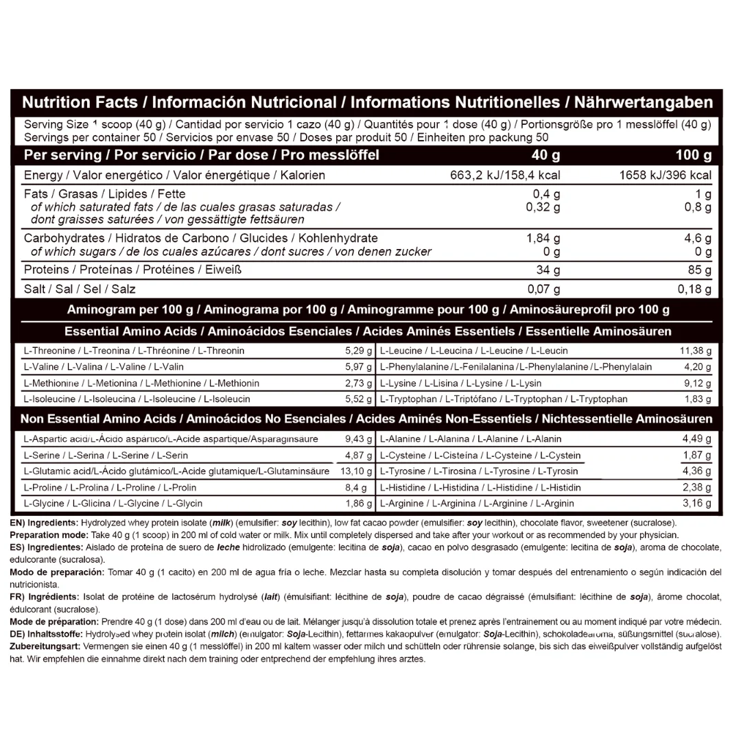 Beverly Proteína Whey Isolate Hidrolizada Zero Profesional 4.4 Lbs