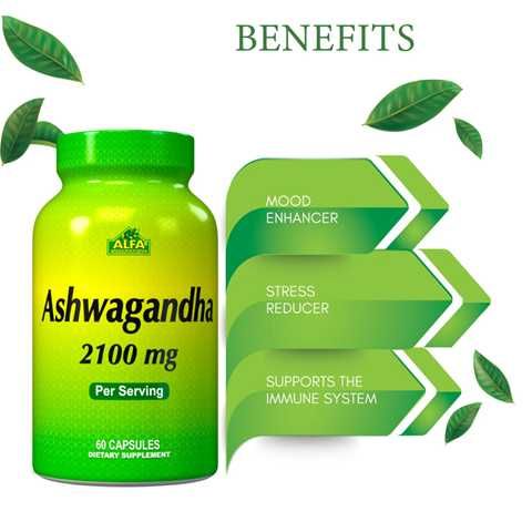 Alfa Ashwagandha 2100 MG & Pimienta Negra x 60 Cap.