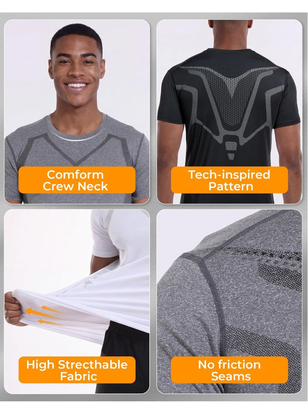 Camiseta Deportiva de Compresión para Hombre talla M – Rendimiento y Recuperación