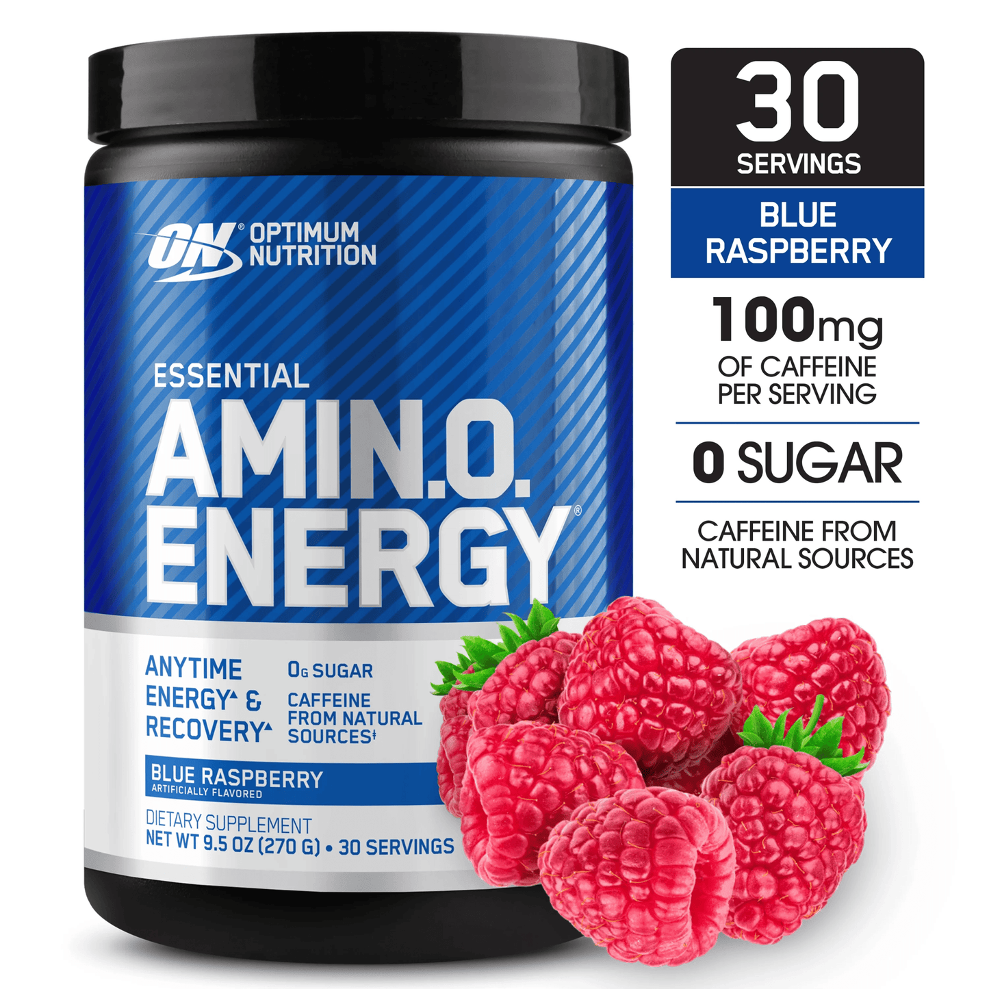 Optimun Nutrition Aminoácido Amino Energy 30 Srv Frambueza Azul