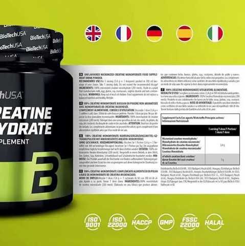BioTech Creatina Monohidratada 300g / 60 Srv.