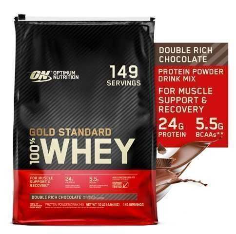 Optimun Nutrition Proteína Whey Gold Standar 100% 10 Lbs Double Rich Chocolate
