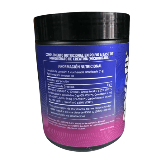 Saxofit Creatina Ultra Micronizada 400gr. / 500 Mesh x 80 Srv