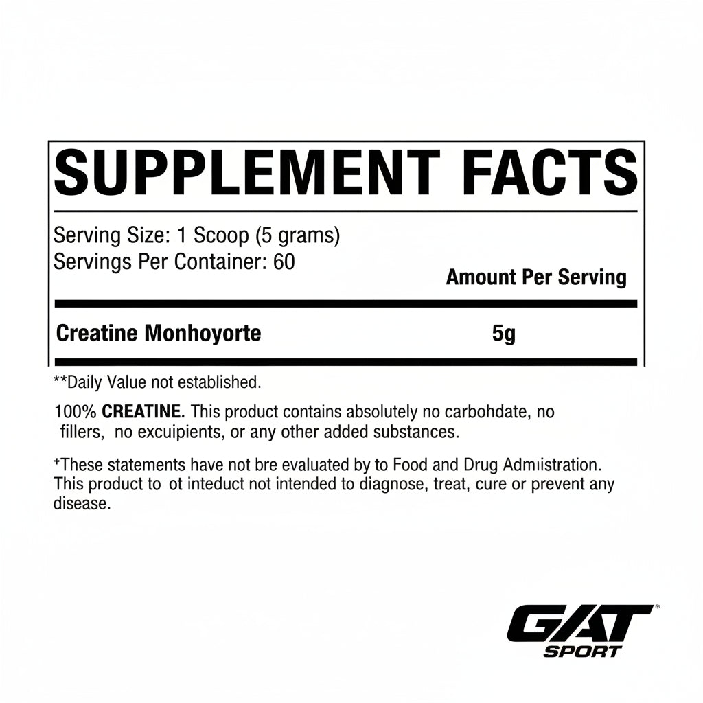Gat Creatina Monohidratada X 300 Gramos