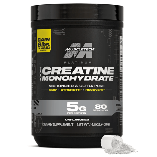 MuscleTech Creatina Monohidratada Micronizada Platinium100% X 400 Gr / 80 Srv